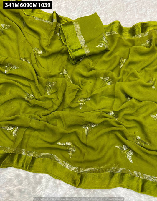 Pure Viscose Georgette Butterfly Saree