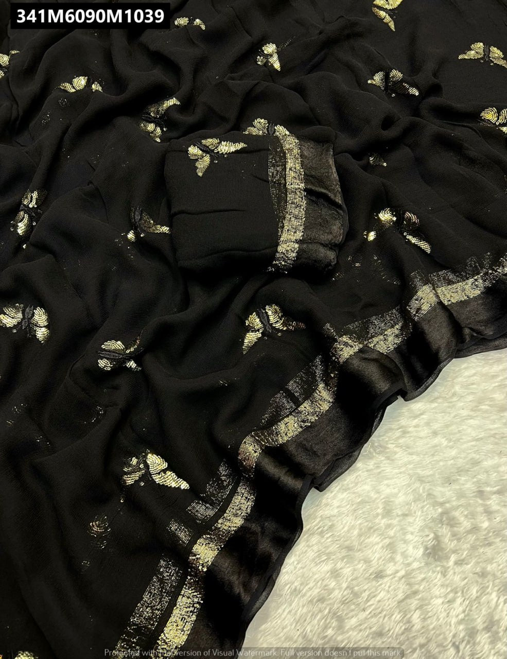 Pure Viscose Georgette Butterfly Saree