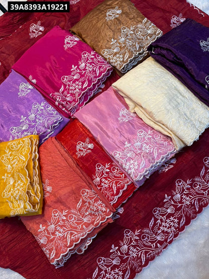 Premium soft gold crush Designer Saree