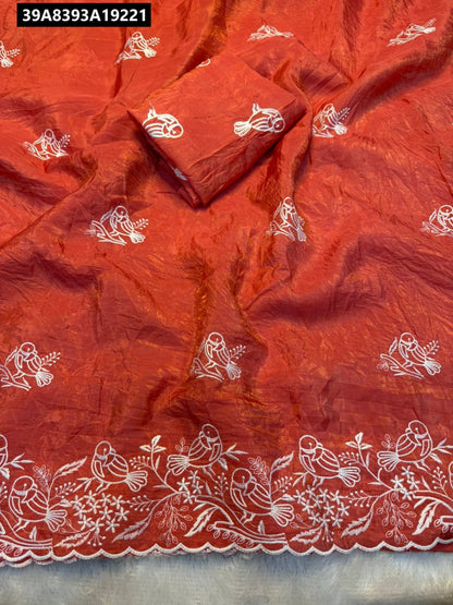 Premium soft gold crush Designer Saree