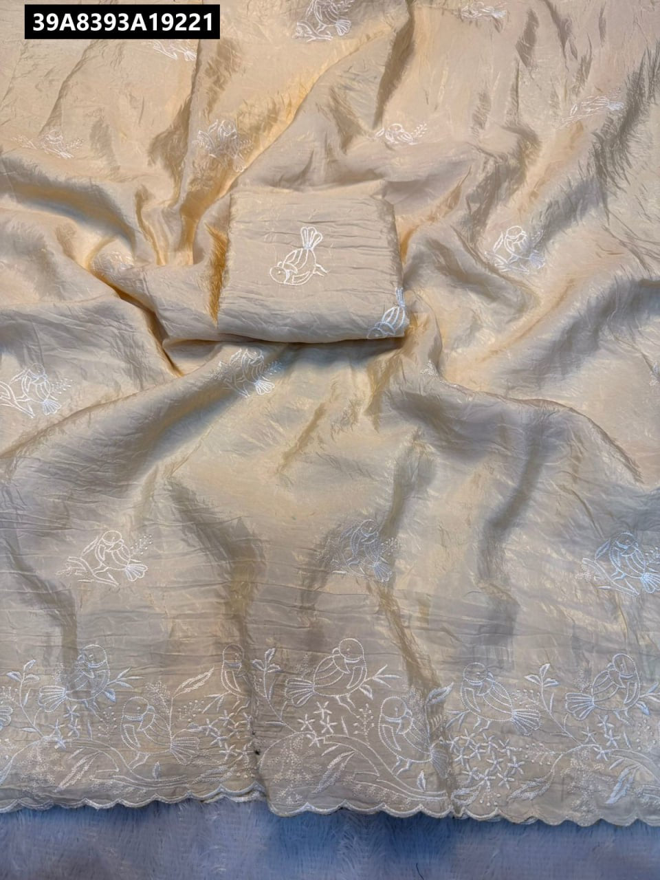 Premium soft gold crush Designer Saree