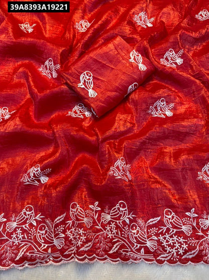 Premium soft gold crush Designer Saree