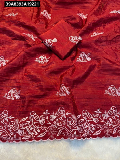 Premium soft gold crush Designer Saree