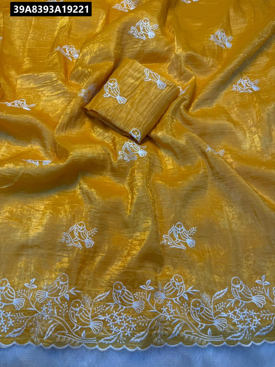 Premium soft gold crush Designer Saree