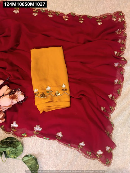 Blooming Georgette Designer Saree