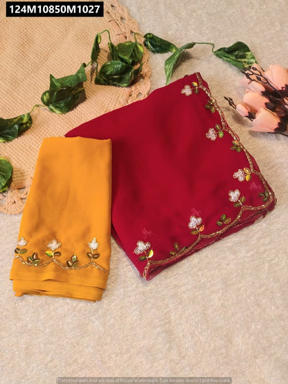 Blooming Georgette Designer Saree