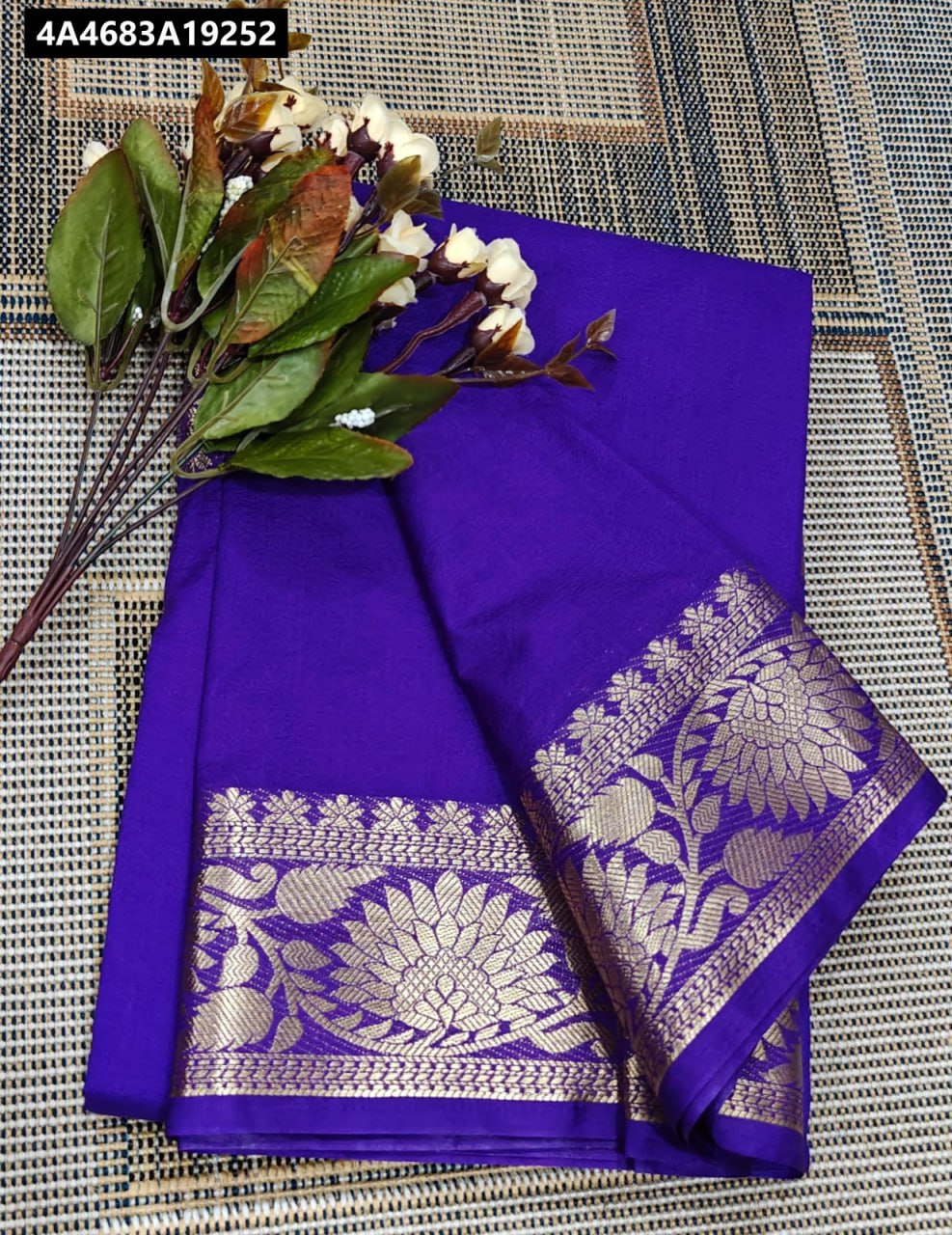 Semi Mysore crape silk Fancy Border Sarees