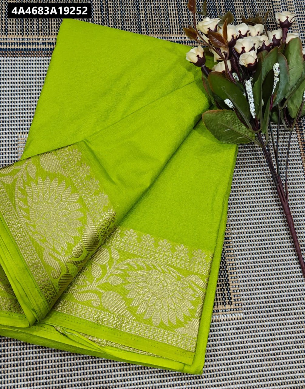 Semi Mysore crape silk Fancy Border Sarees