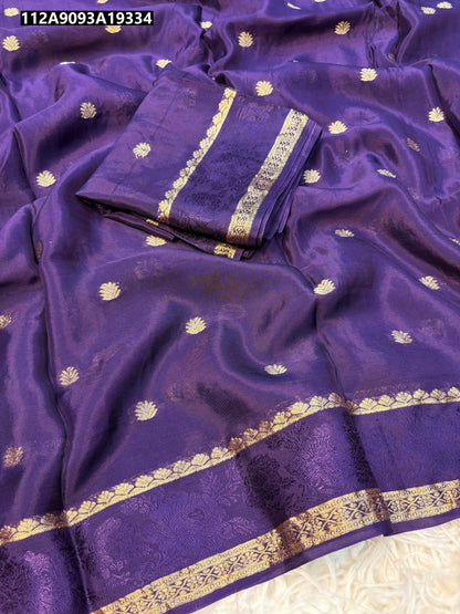 Pure viscose Mysore Crepe Saree
