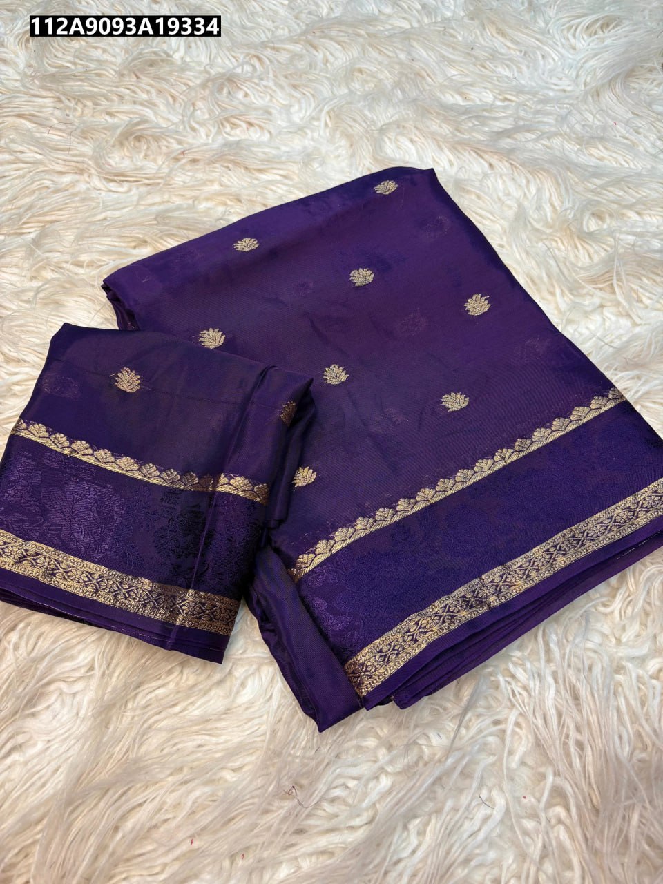 Pure viscose Mysore Crepe Saree