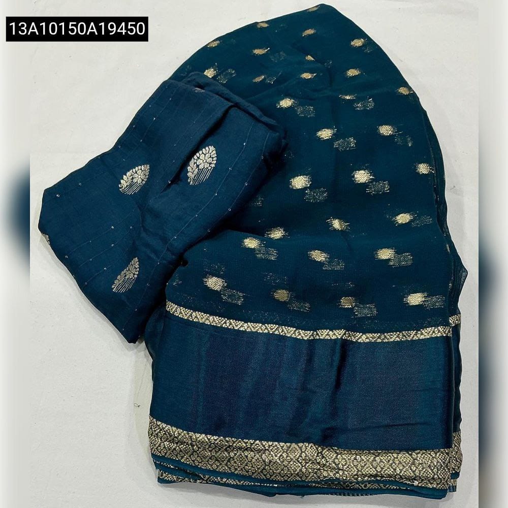 Pure Georgette satin Saree