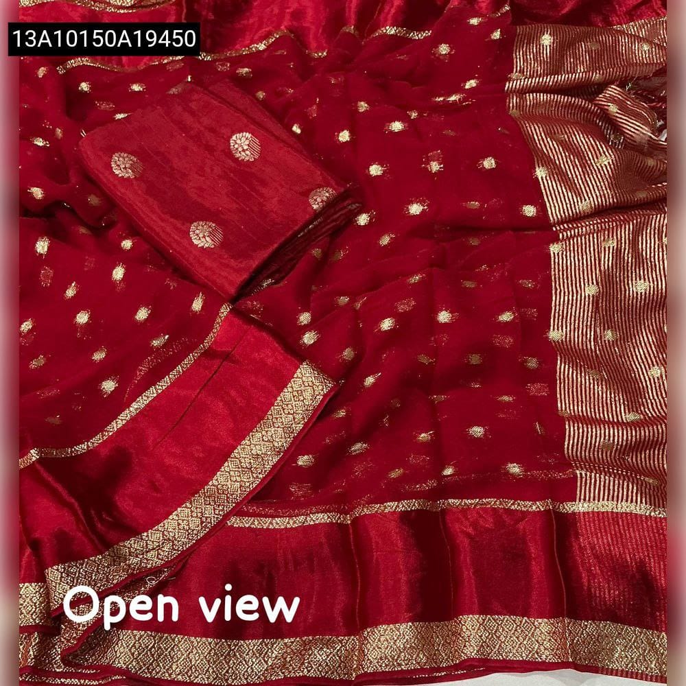 Pure Georgette satin Saree