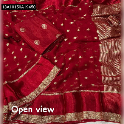 Pure Georgette satin Saree