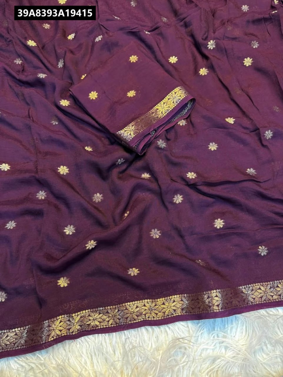 Pure Viscose Weaving Jacquard Saree