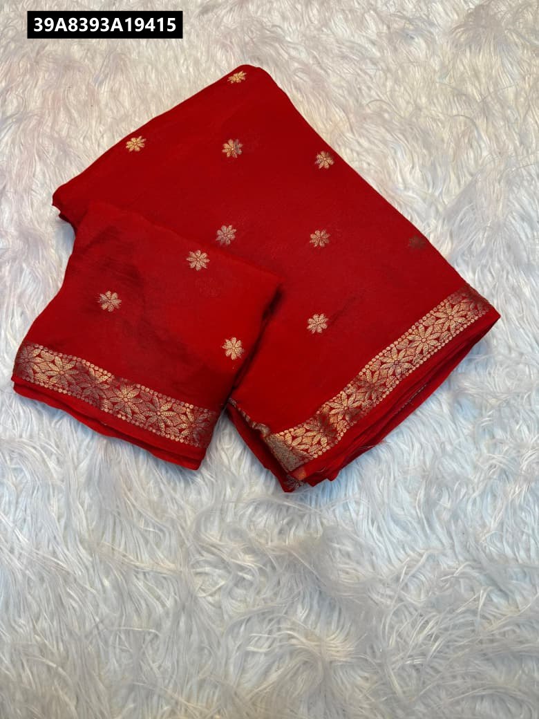 Pure Viscose Weaving Jacquard Saree