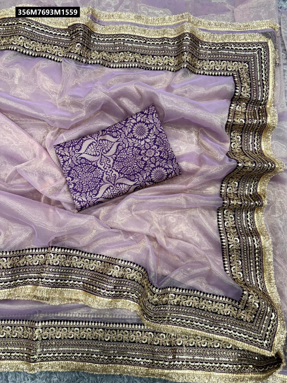 Soft Twil net Saree With Fancy Lace Border