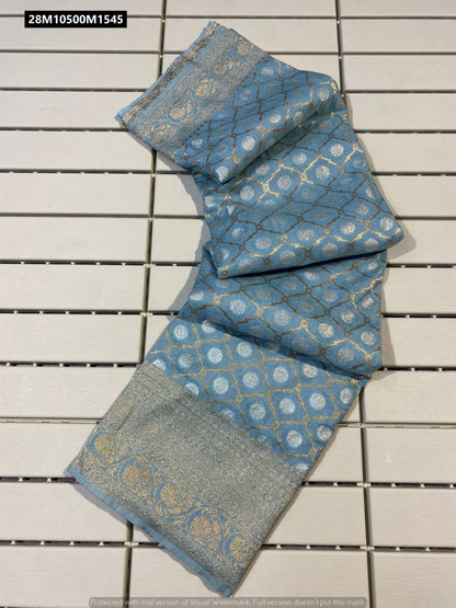 Pure Khadi Georgette Silk Saree