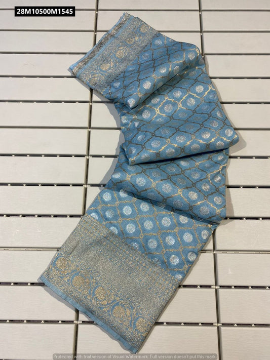 Pure Khadi Georgette Silk Saree