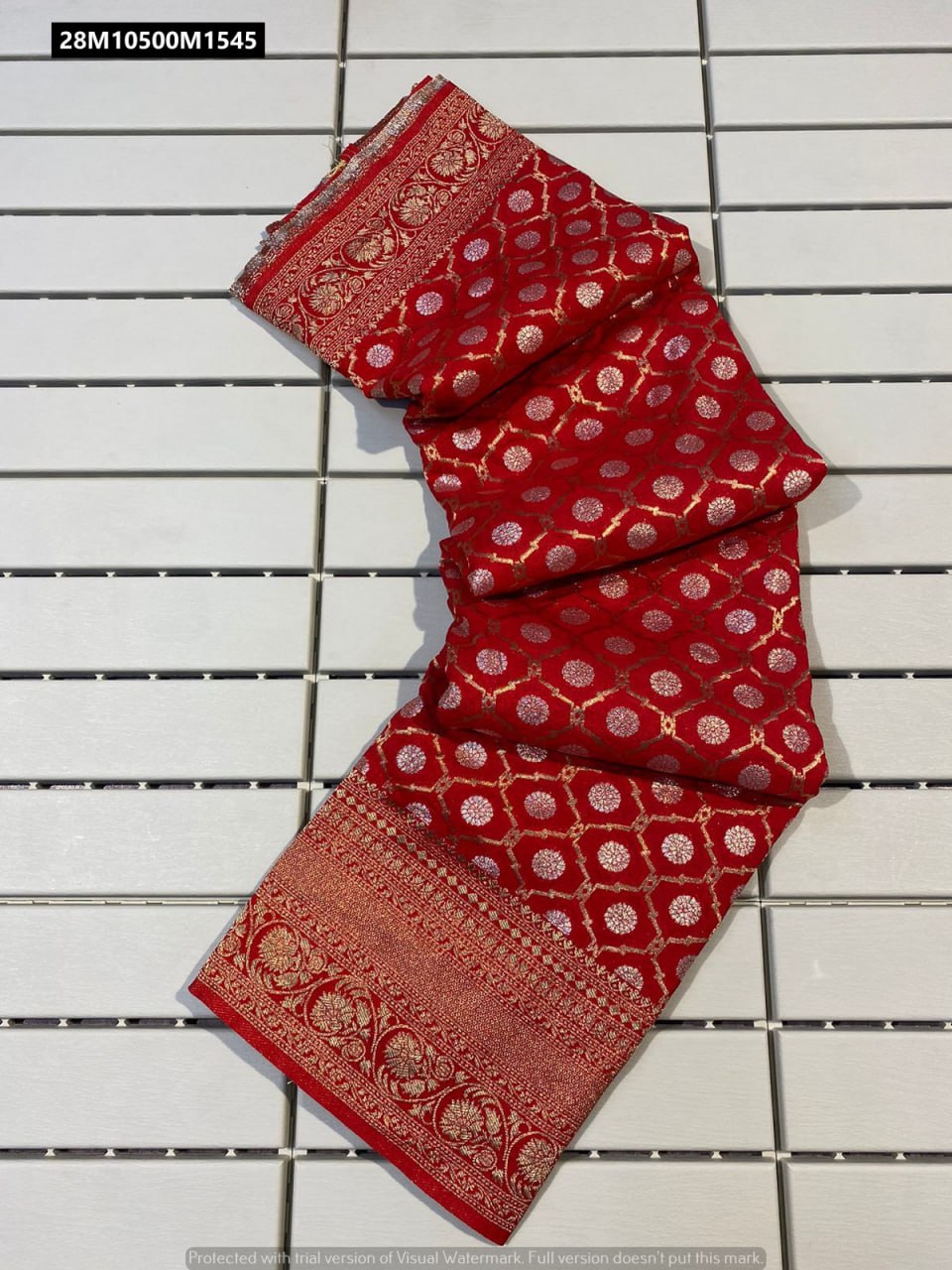 Pure Khadi Georgette Silk Saree