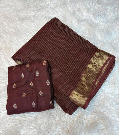 Viscose Georgette Weaving Sequence Saree