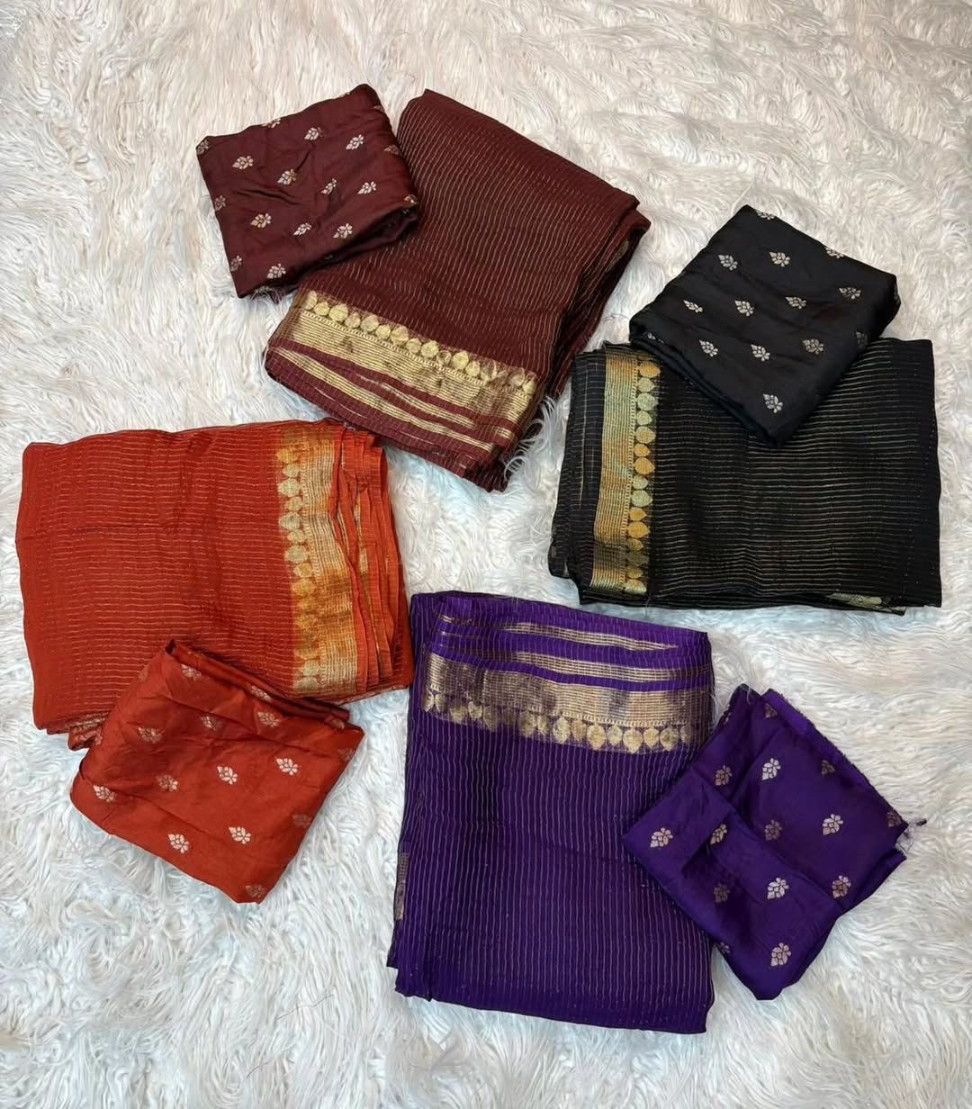 Viscose Georgette Weaving Sequence Saree