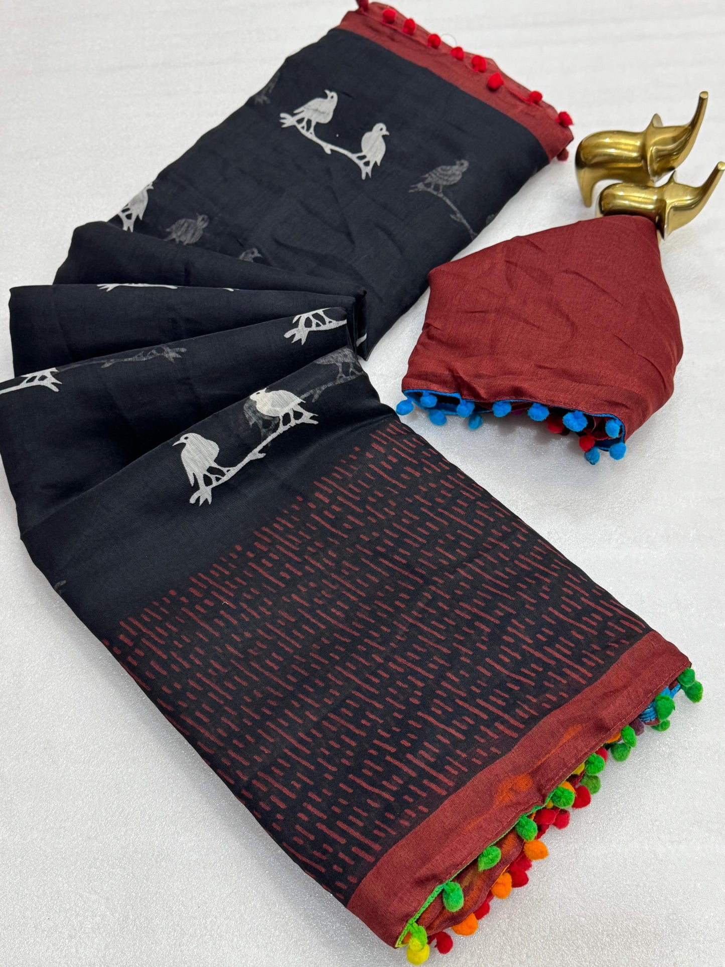 mul mul soft Cotton ikkat print