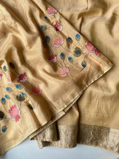 Premium zari tissue concept saree