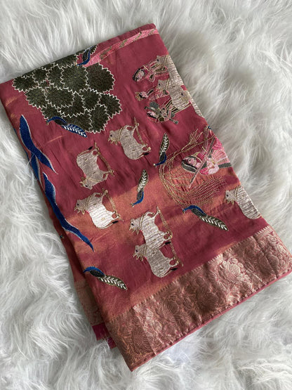 Premium zari tissue concept saree