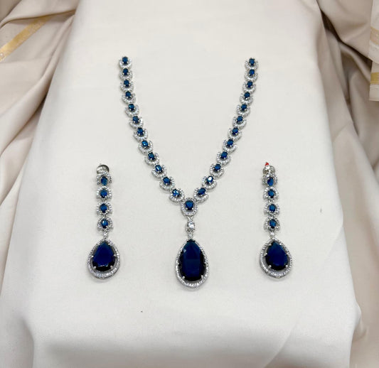 Stunning Diamond finish set with pendant and earrings