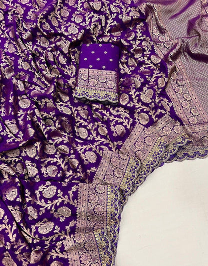 Pure khaddi georgette designer saree