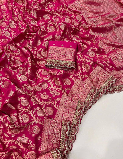 Pure khaddi georgette designer saree