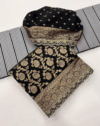 Pure khaddi georgette designer saree