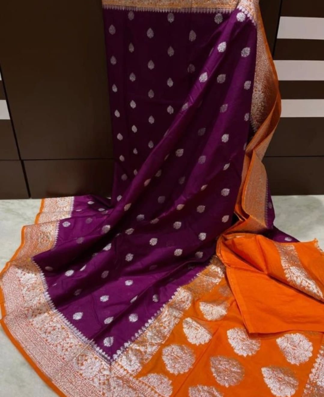 Handloom semi katan georgette silk soft saree