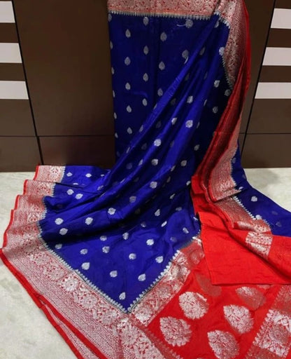 Handloom semi katan georgette silk soft saree