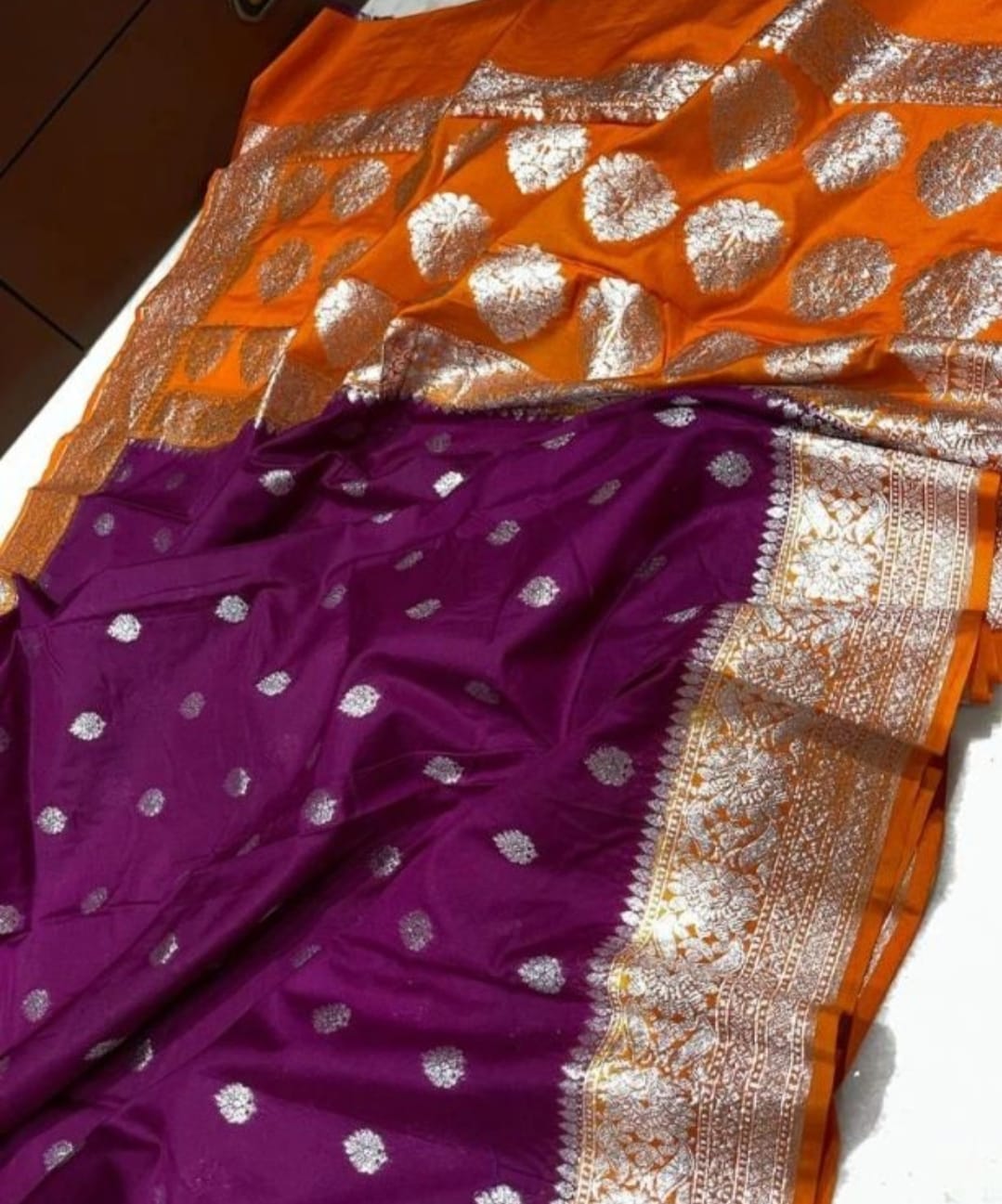 Handloom semi katan georgette silk soft saree