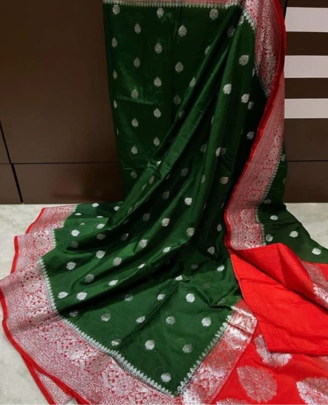 Handloom semi katan georgette silk soft saree