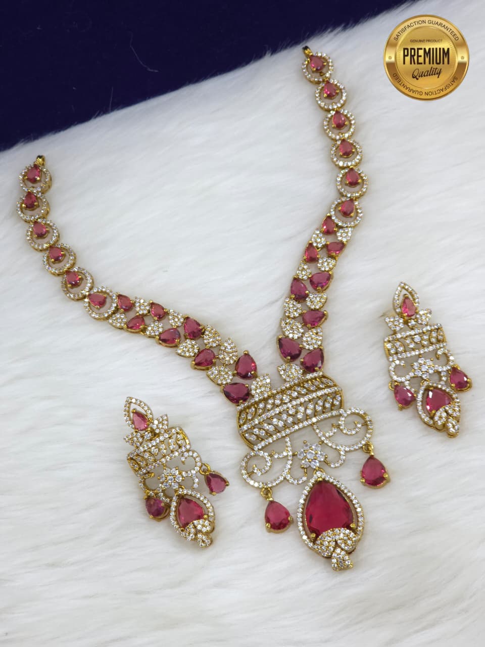 Contemporary CZ Stone Necklace