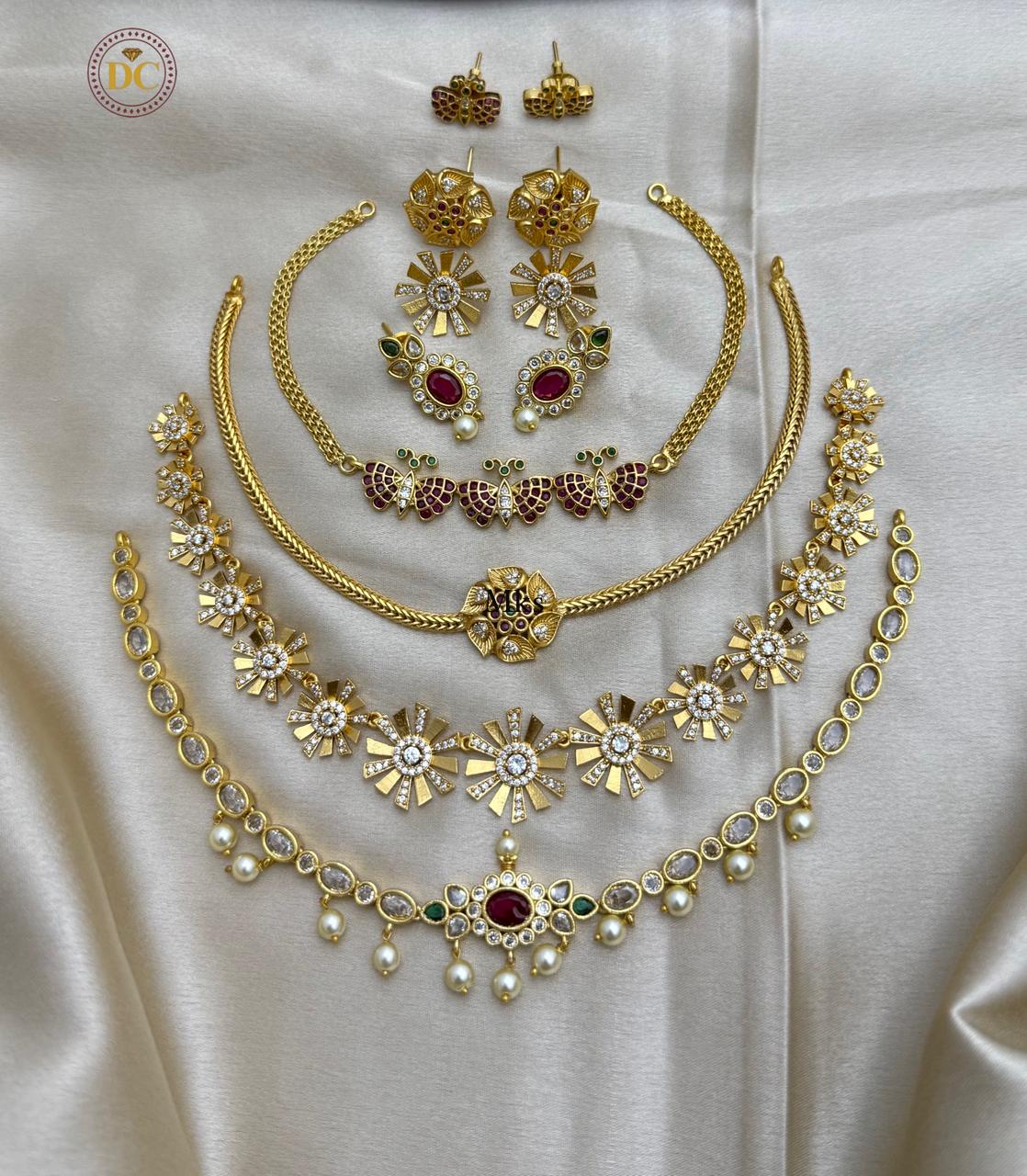 Beautiful Minimal Necklace Combo of 4 sets