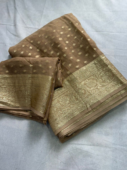 Viscose Georgette Saree With Running Blouse