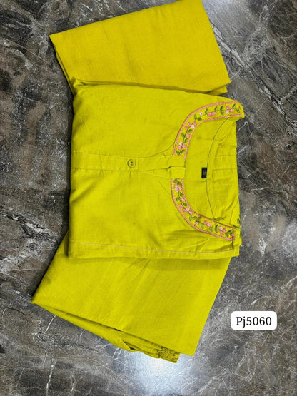 Women's Embroidered& pitten work printed Cotton kurta