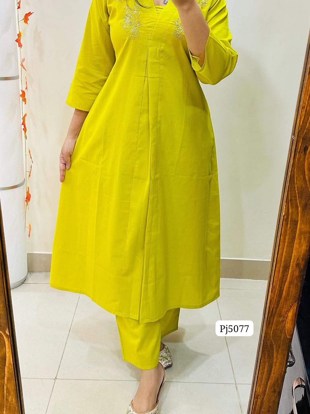 Floral Fine cotton kurti Palazza set