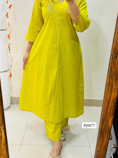 Floral Fine cotton kurti Palazza set