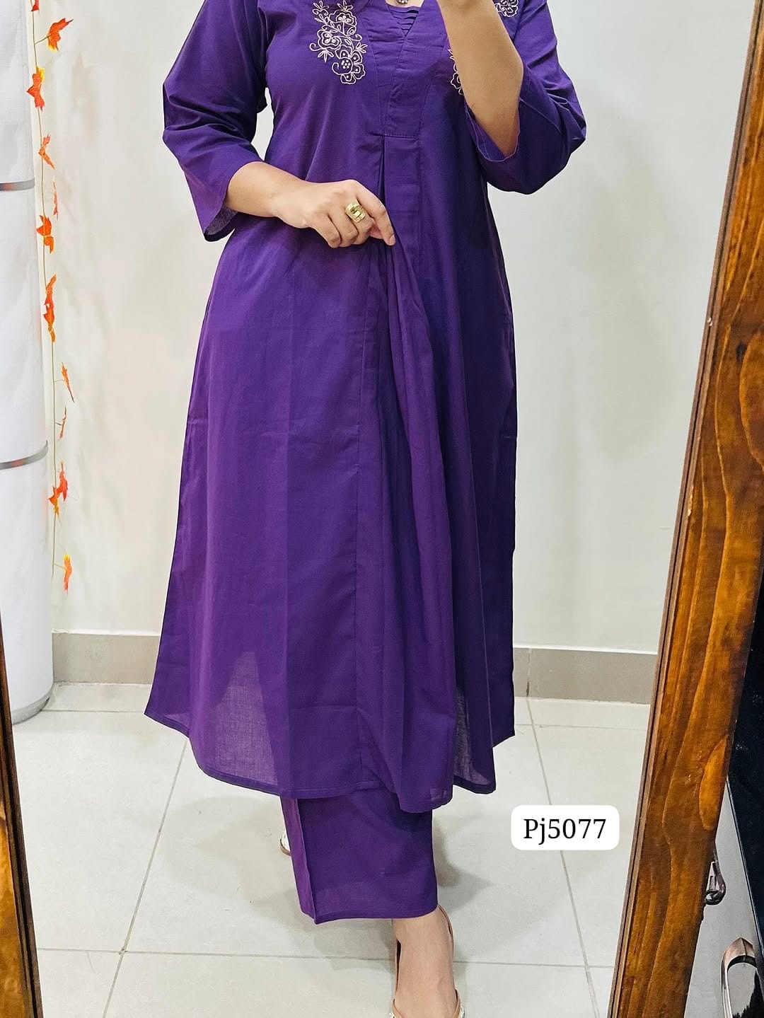 Floral Fine cotton kurti Palazza set