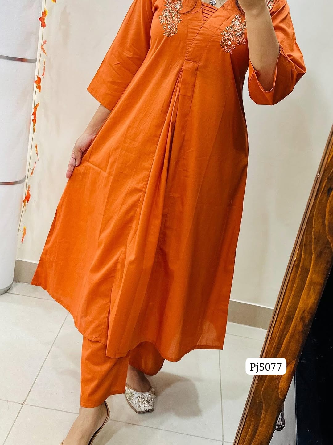 Floral Fine cotton kurti Palazza set