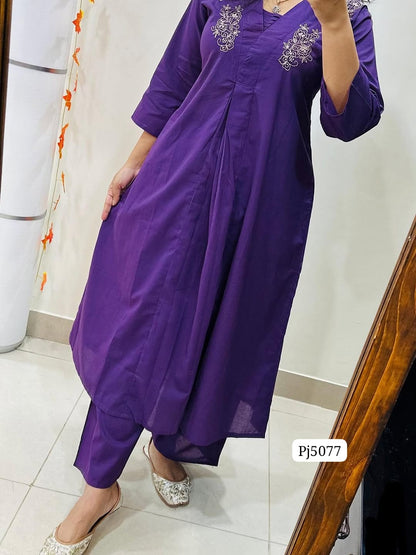 Floral Fine cotton kurti Palazza set