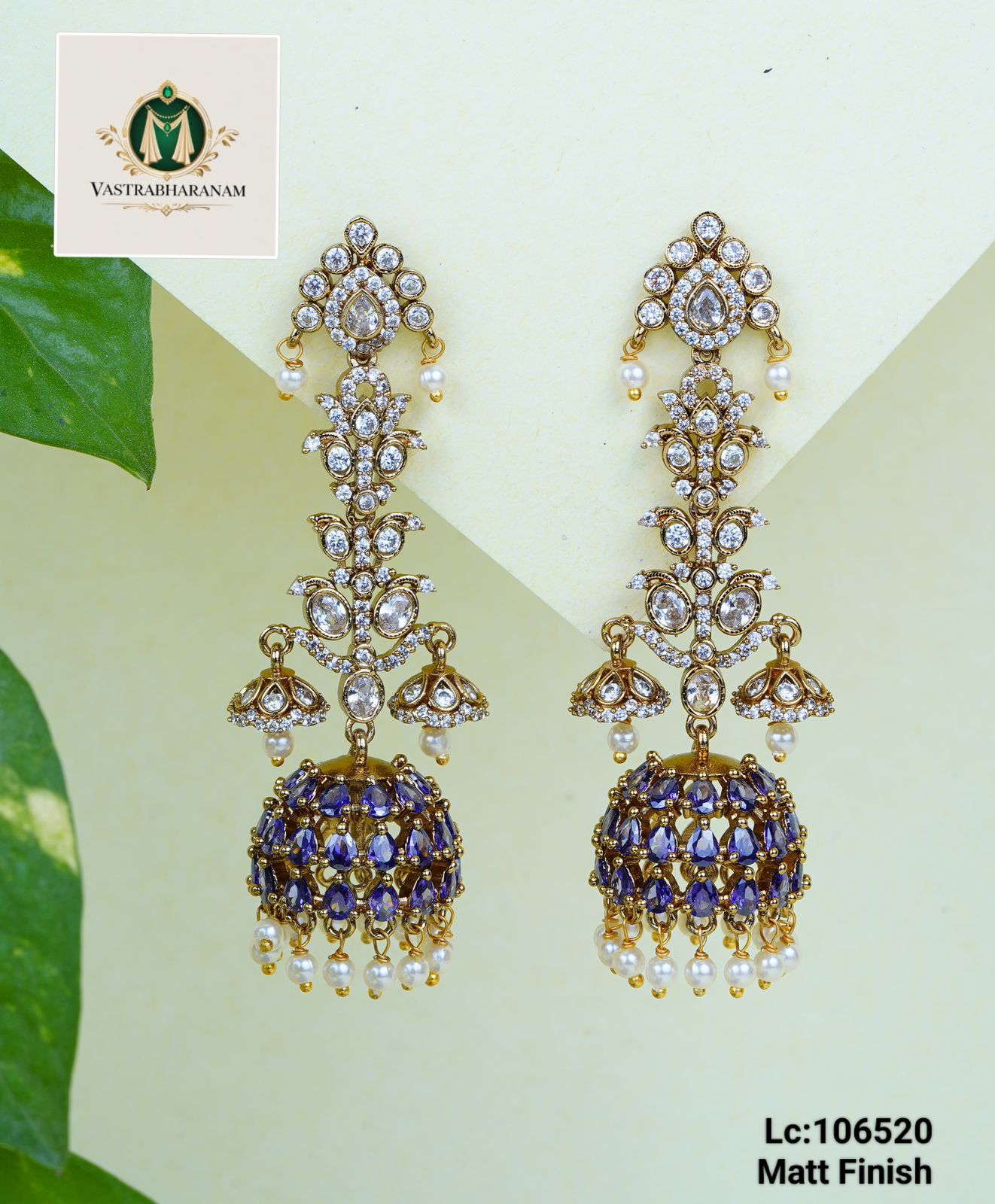 Real Kempu Stone Jhumkis