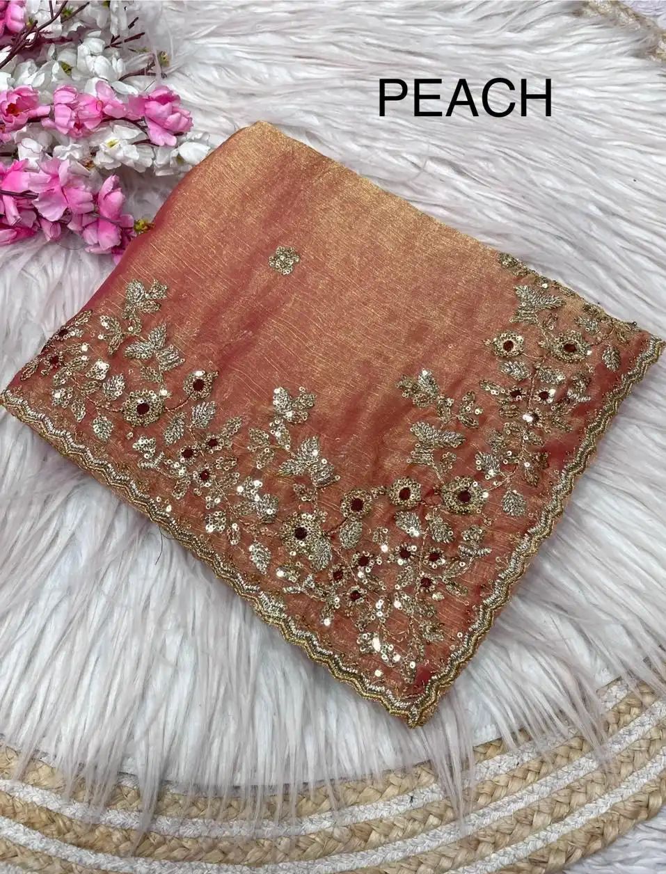 fandy chiffon silk saree