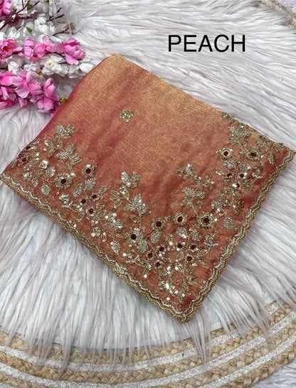 fandy chiffon silk saree