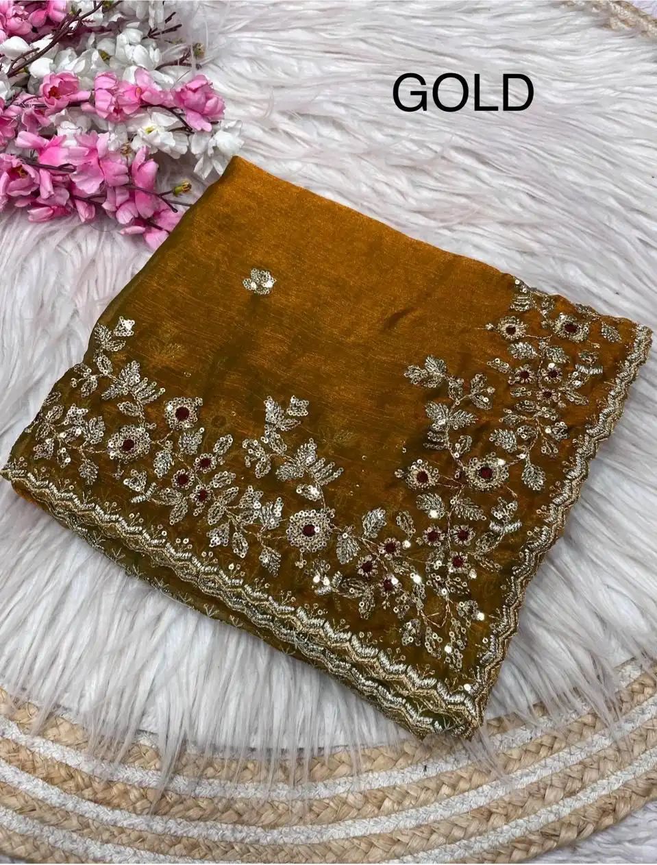 fandy chiffon silk saree