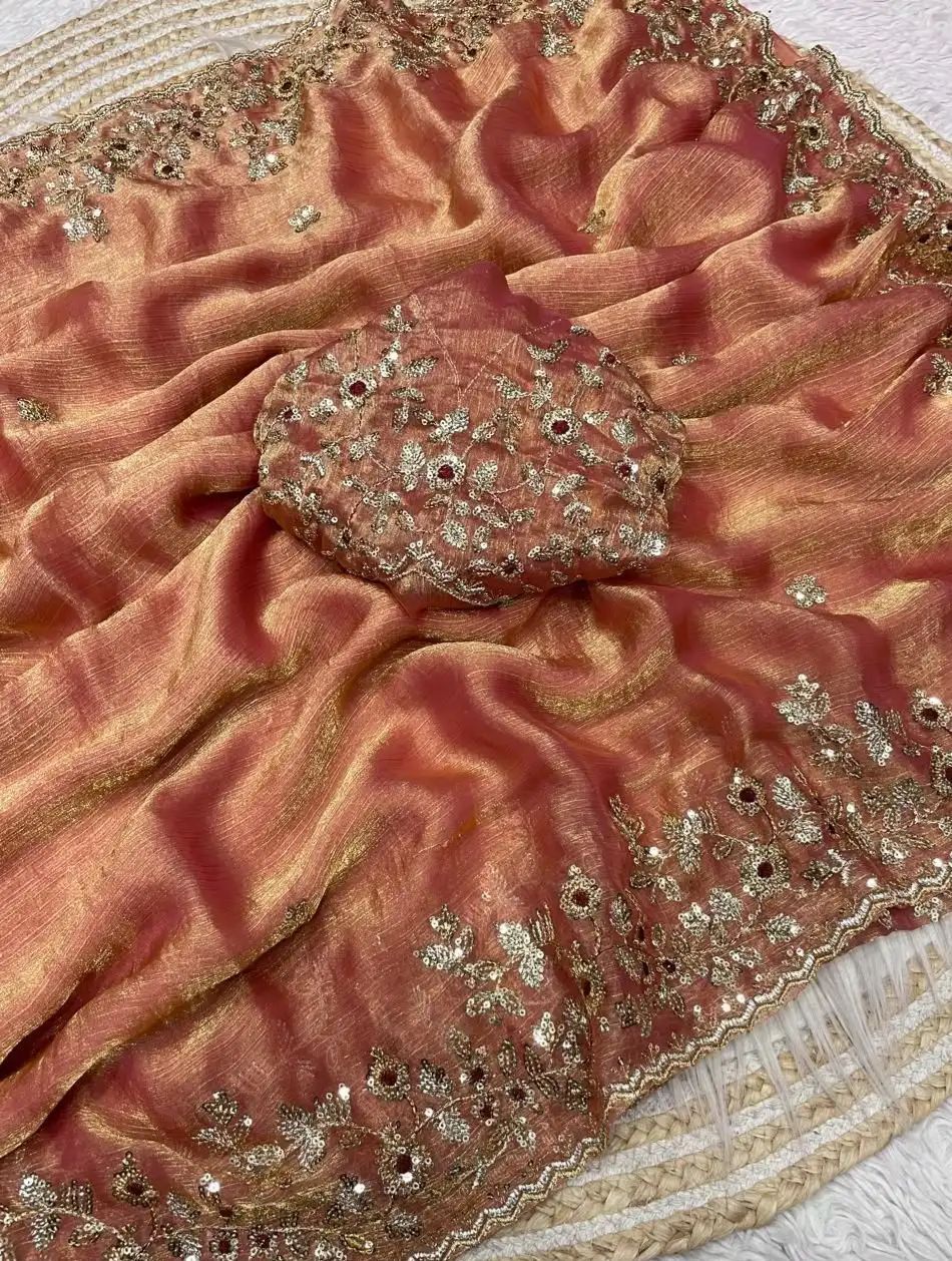 fandy chiffon silk saree